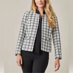 Kasper Women's Plaid Open-Front Blaze